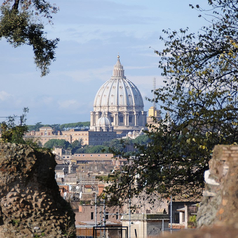 DSC_7093 Italien, Rom, Forum Romanum. Blick auf den Petersdom.